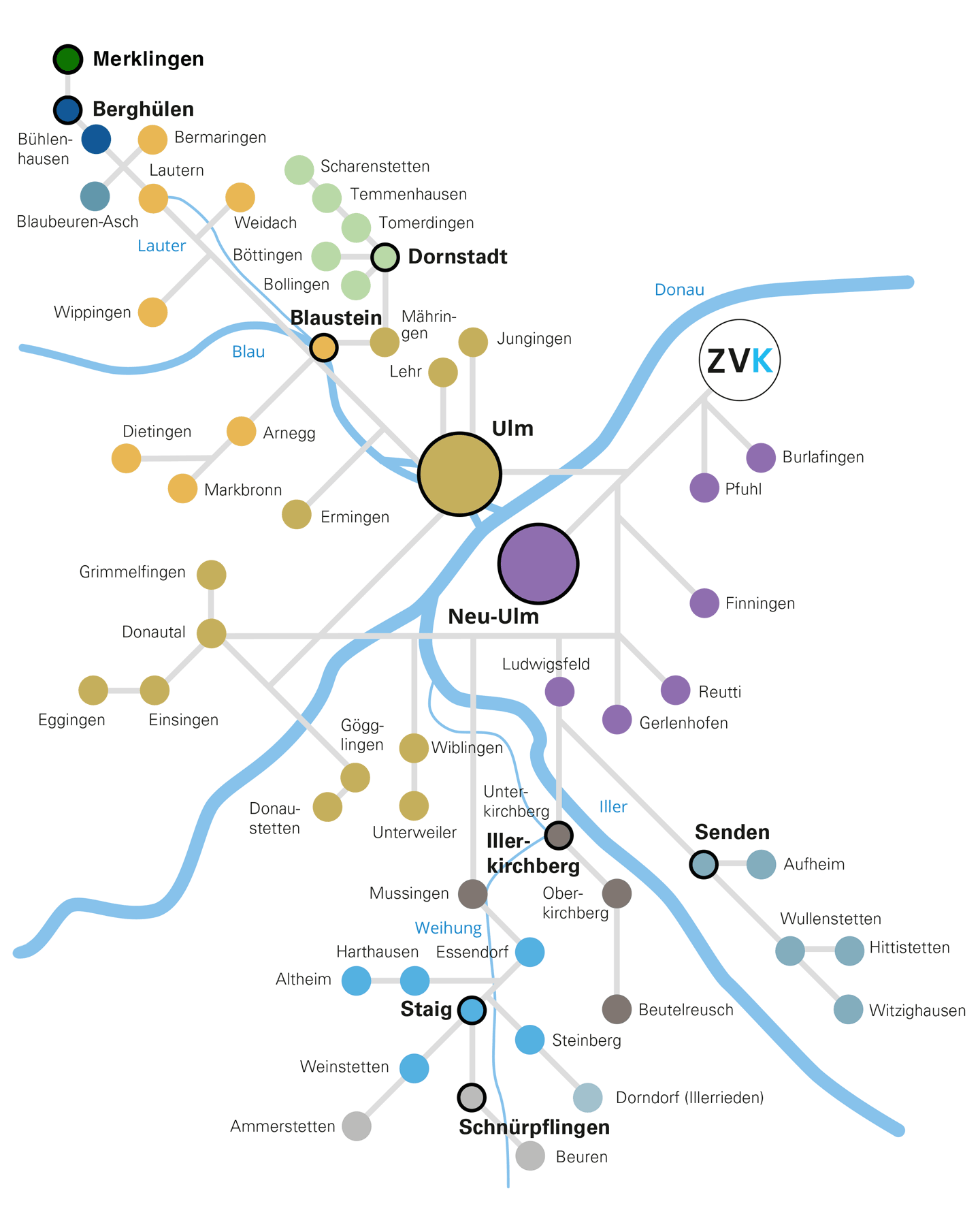 ZVK-Verbandsmitglieder Kartenübersicht